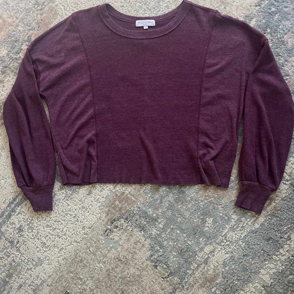 Bundle 2 Michael Stars Waffle Knit Tops - Picture 2 of 7